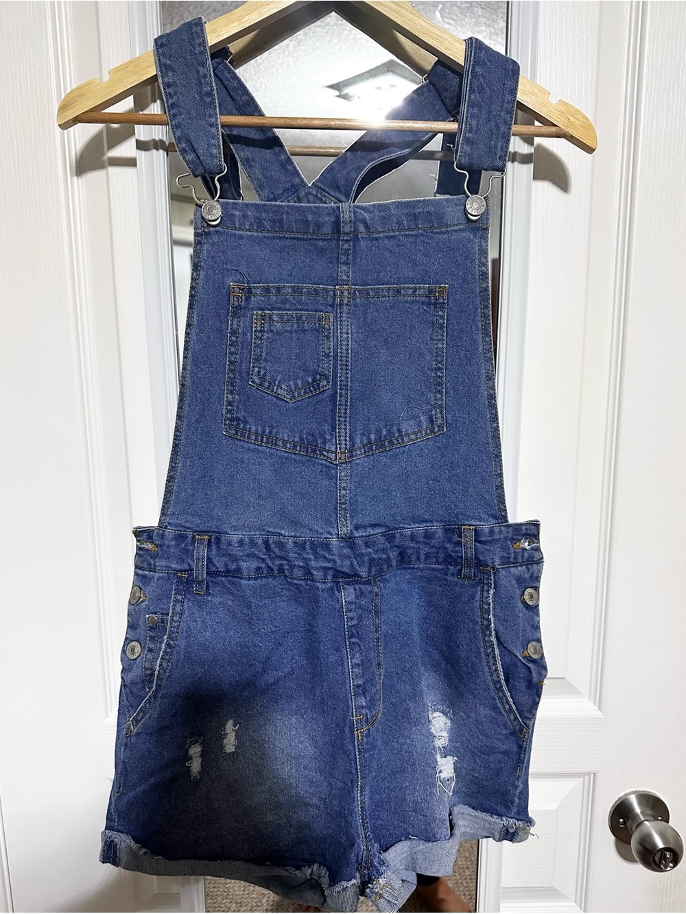 Denim Overall Shorts